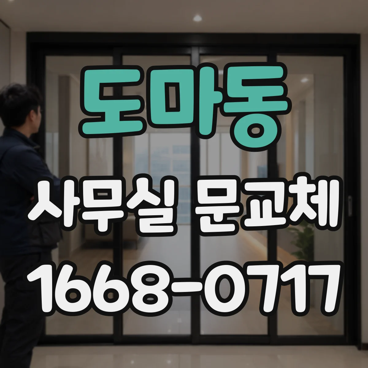 도마동 사무실 문교체