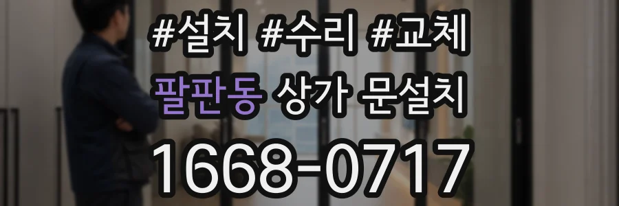 팔판동 상가 문설치