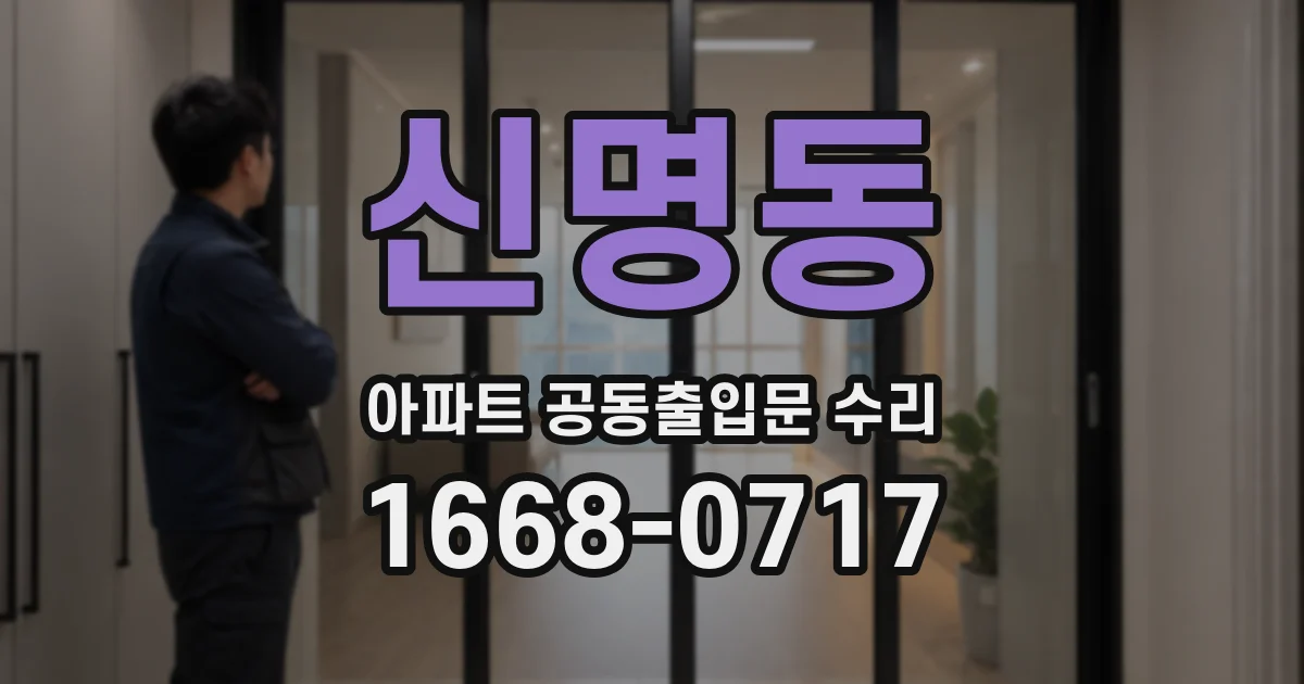 신명동 아파트 공동출입문 수리