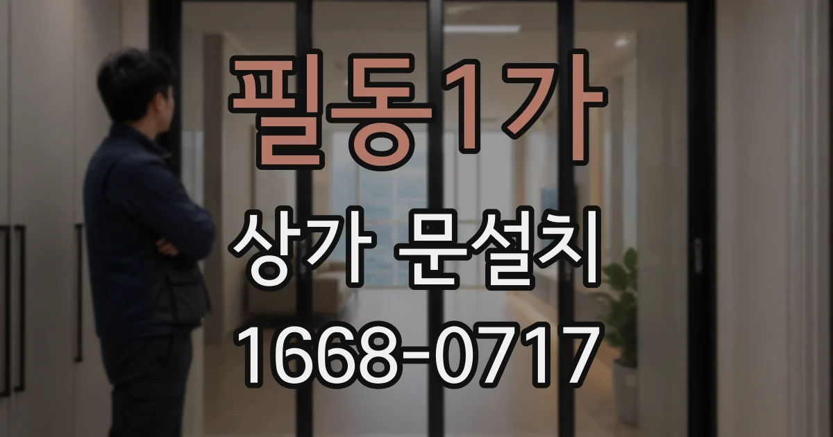 필동1가 상가 문설치