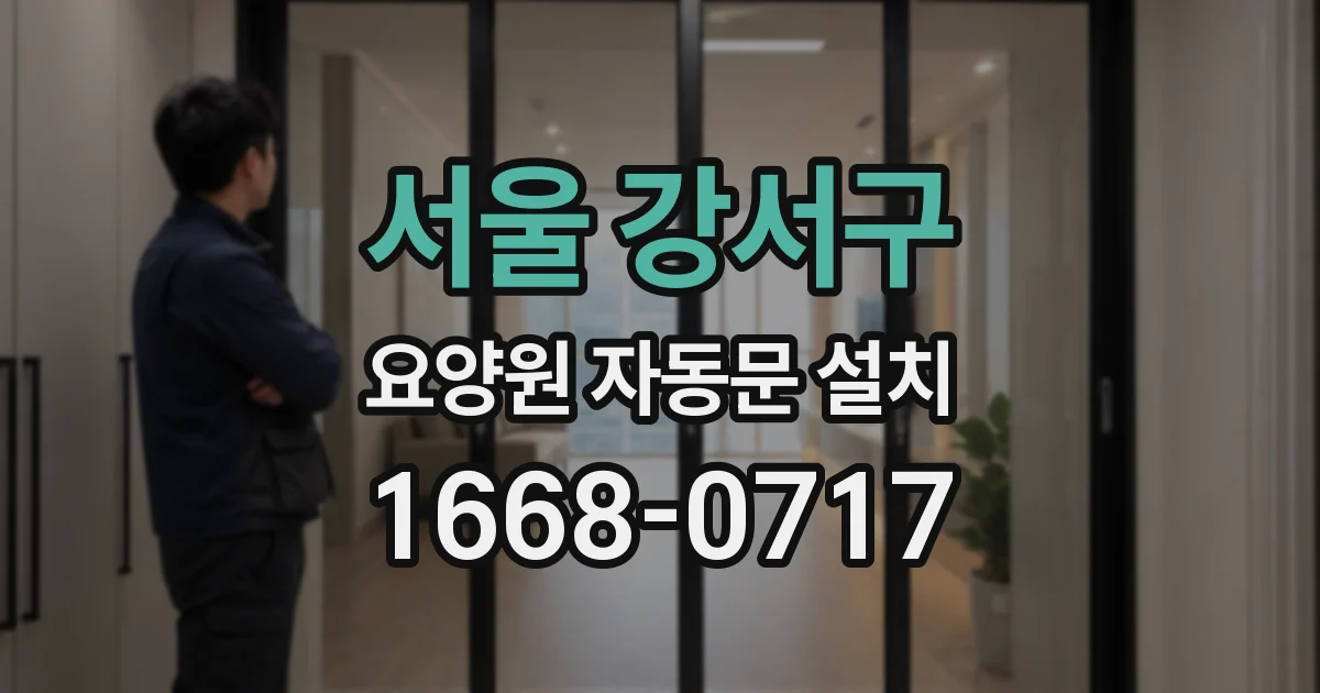 서울 강서구 요양원 자동문 설치