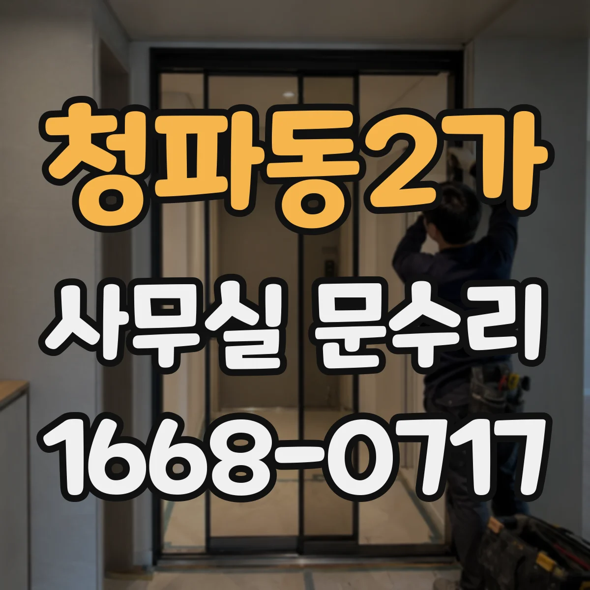 청파동2가 사무실 문수리 문이 끌리며 걸릴 때 수리 과정