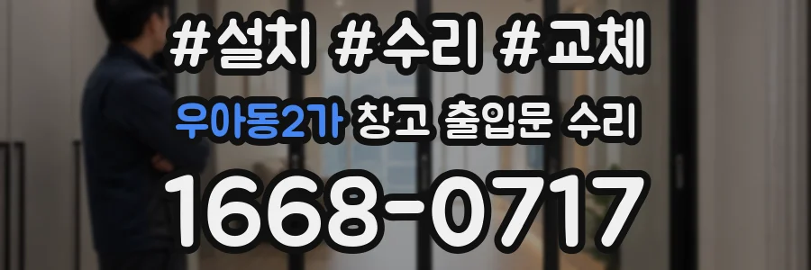 우아동2가 창고 출입문 수리