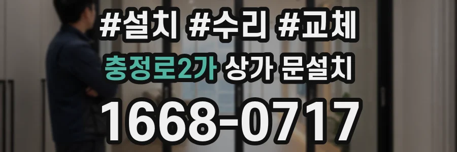 충정로2가 상가 문설치