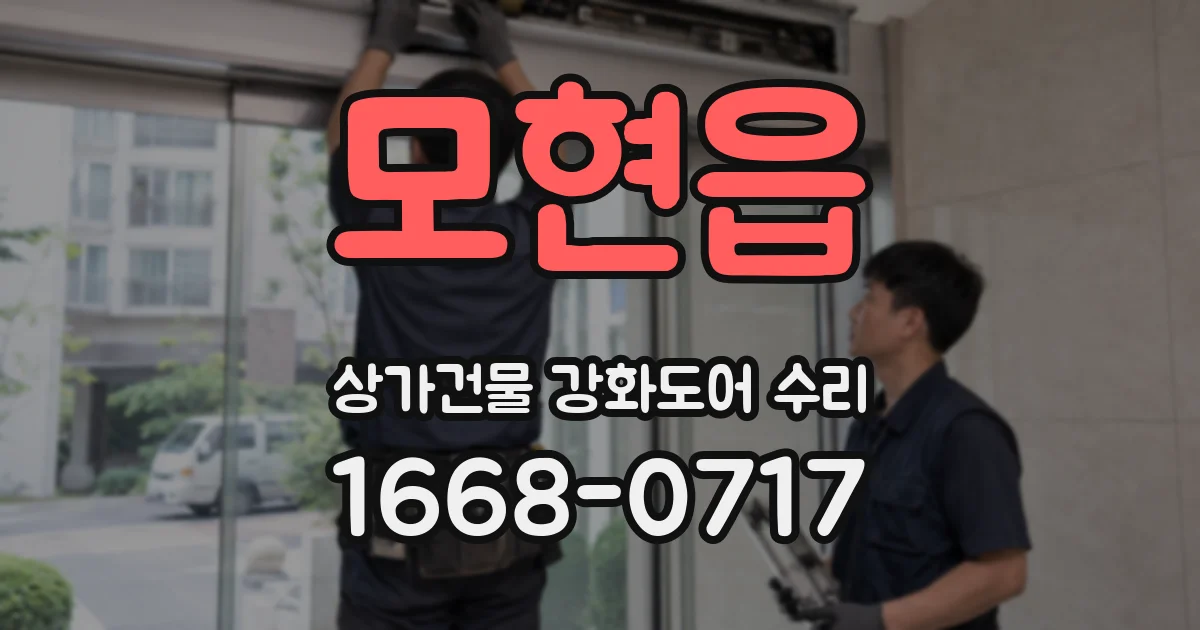 모현읍 상가건물 강화도어 수리