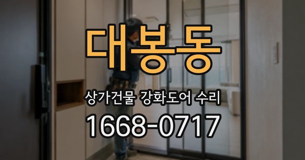 대봉동 상가건물 강화도어 수리