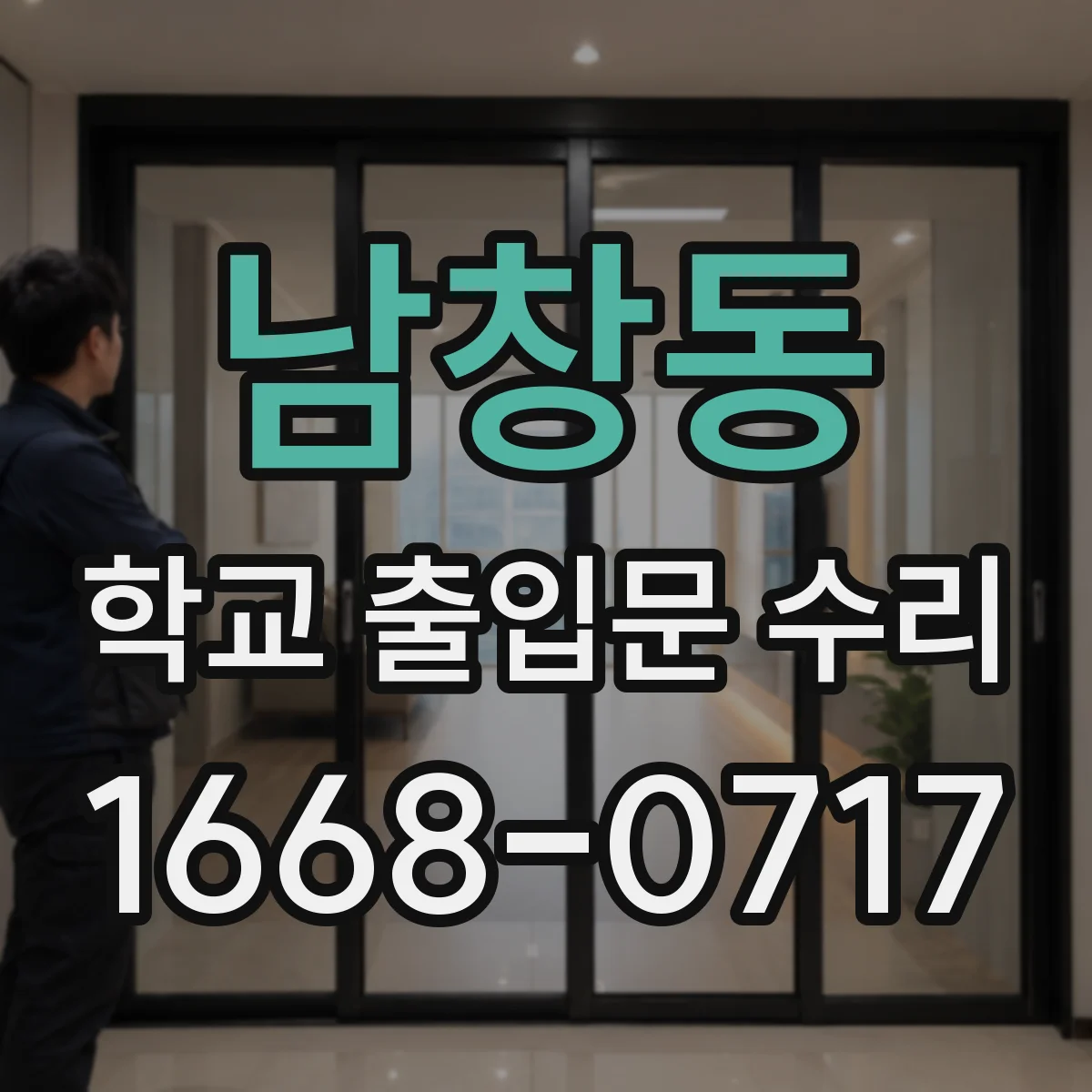 남창동 학교 출입문 수리