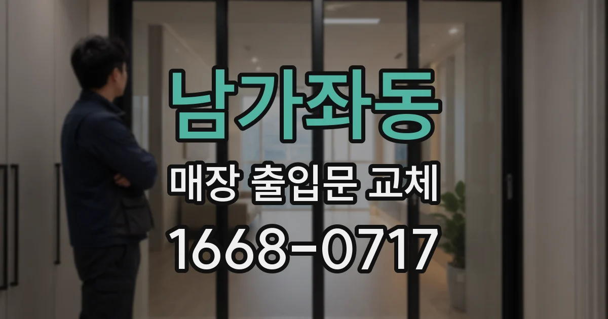 남가좌동 매장 출입문 교체