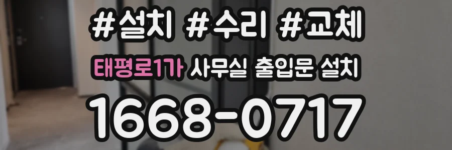 태평로1가 사무실 출입문 설치