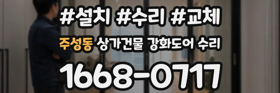 주성동 상가건물 강화도어 수리
