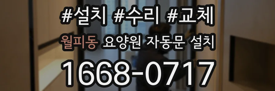 월피동 요양원 자동문 설치