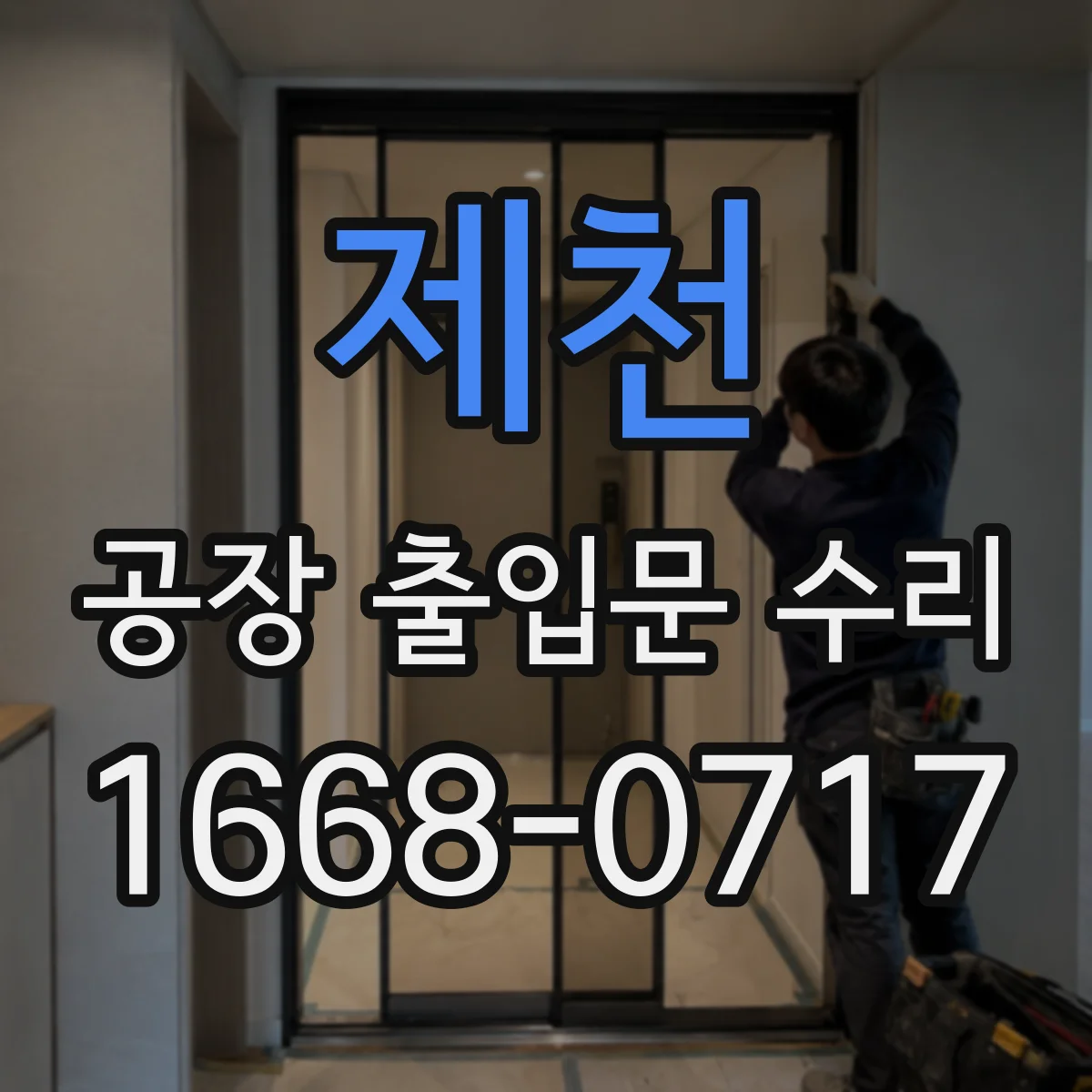 제천 공장 출입문 수리 운행 중 흔들림 원인 파악 후 수리