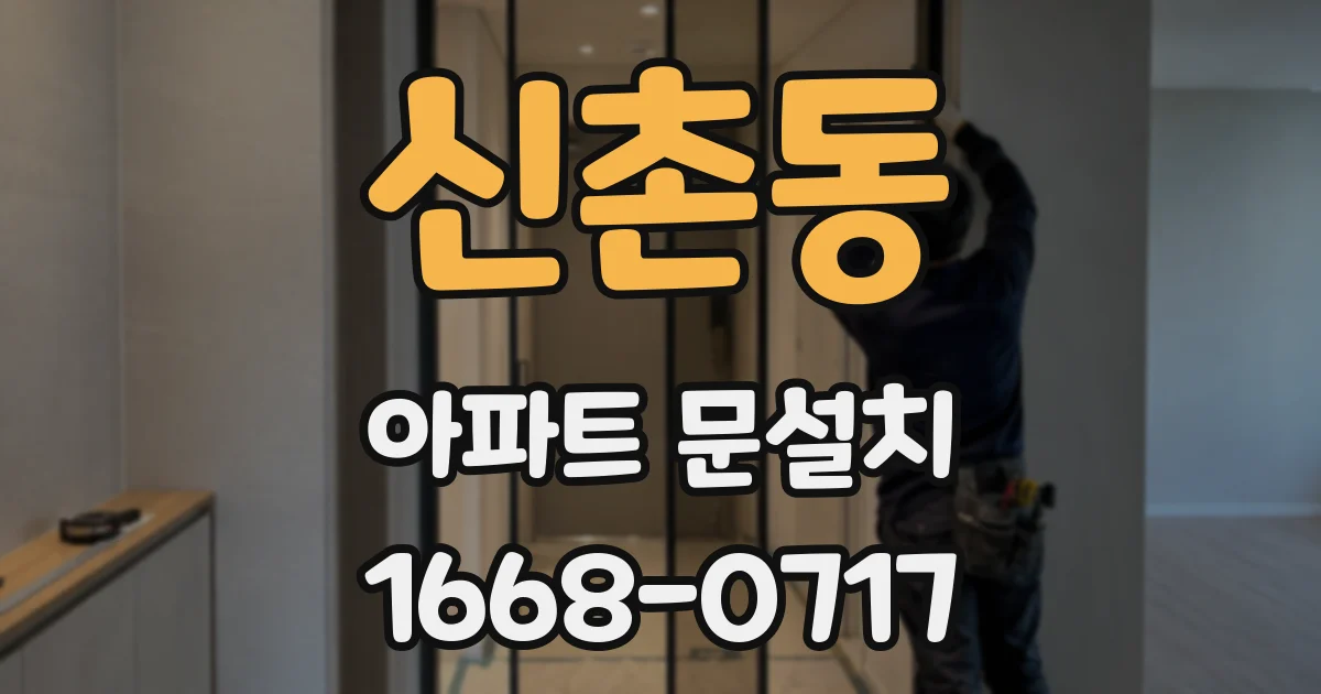 신촌동 아파트 문설치