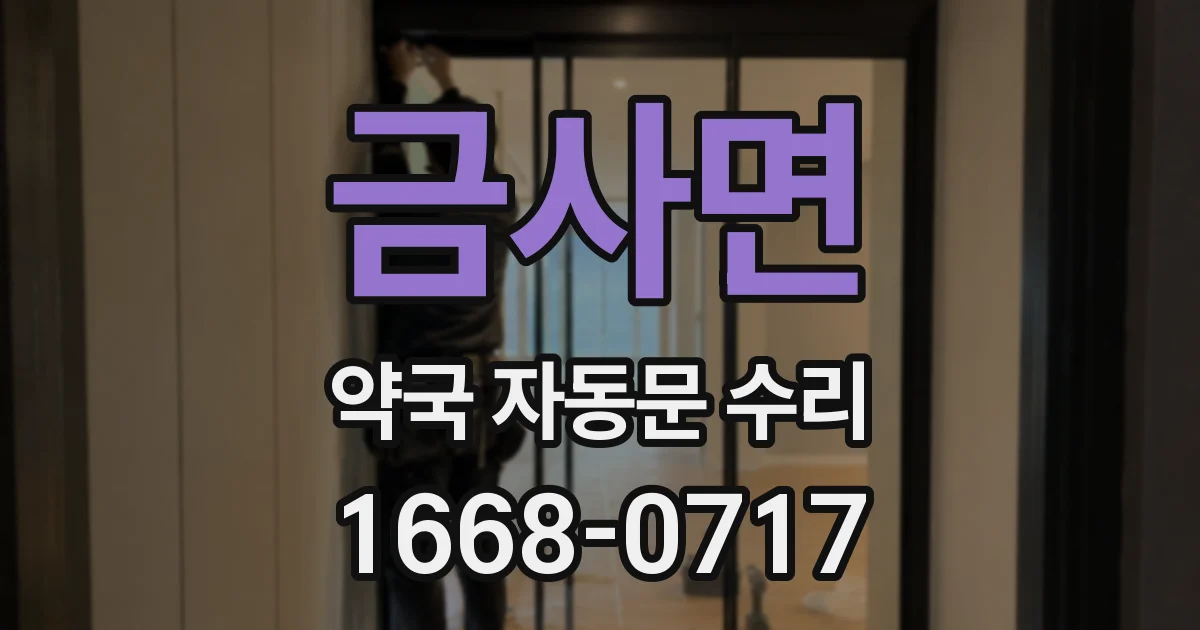 금사면 약국 자동문 수리