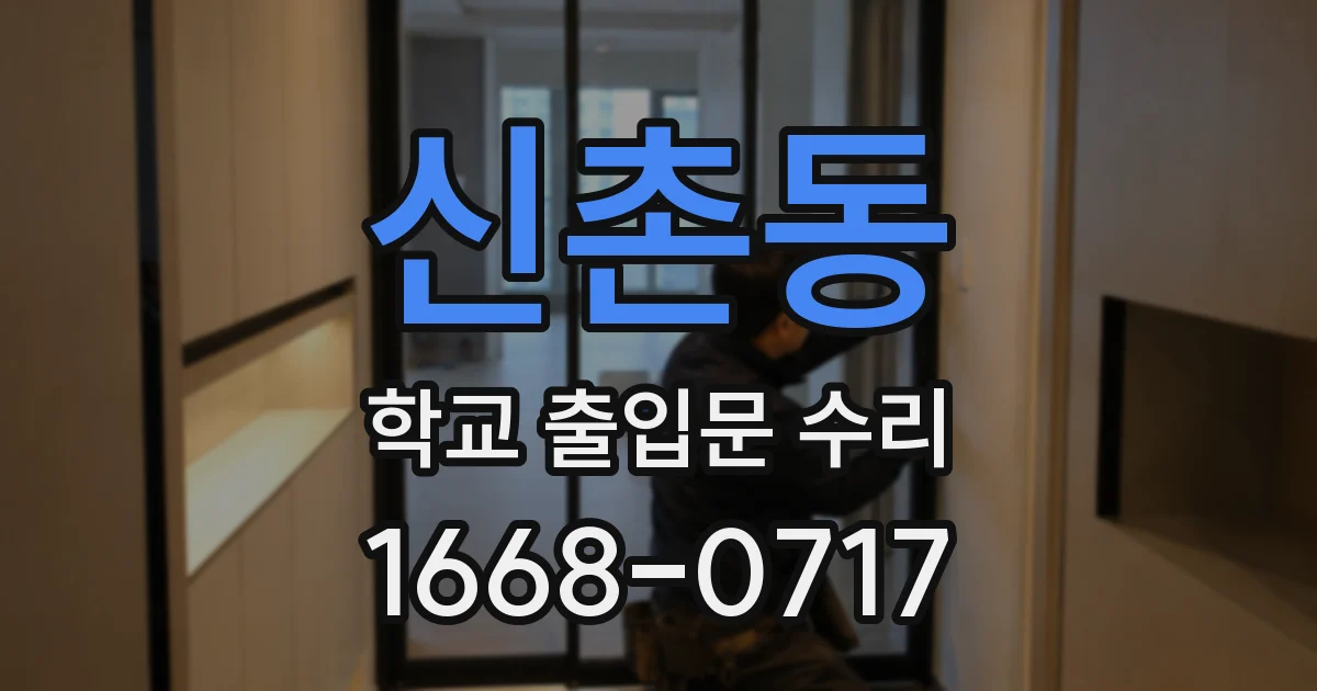 신촌동 학교 출입문 수리