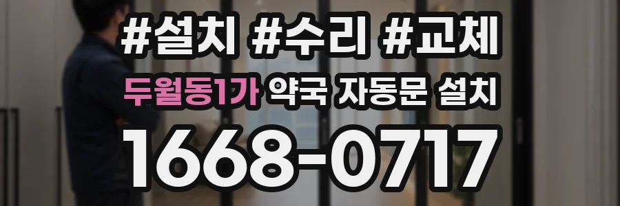두월동1가 약국 자동문 설치
