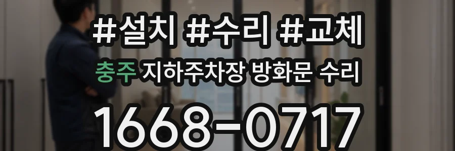 충주 지하주차장 방화문 수리