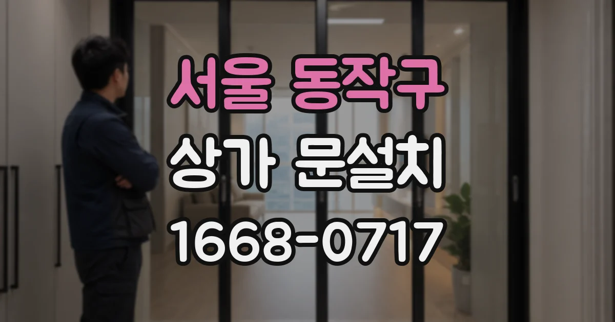 서울 동작구 상가 문설치