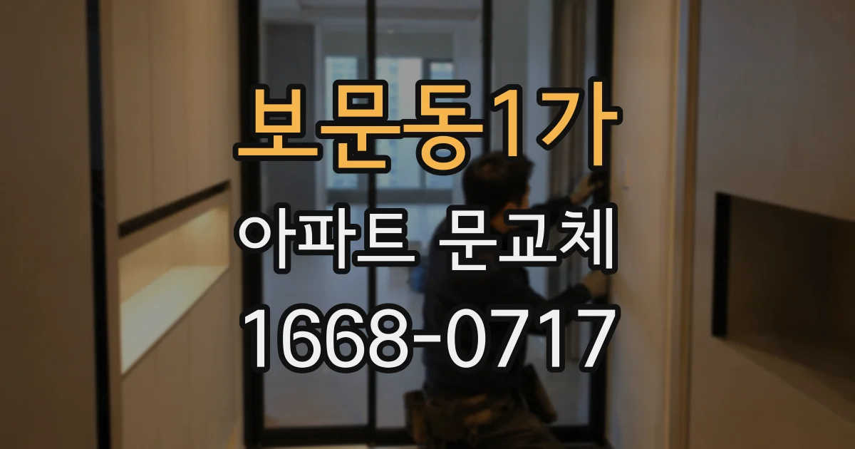 보문동1가 아파트 문교체