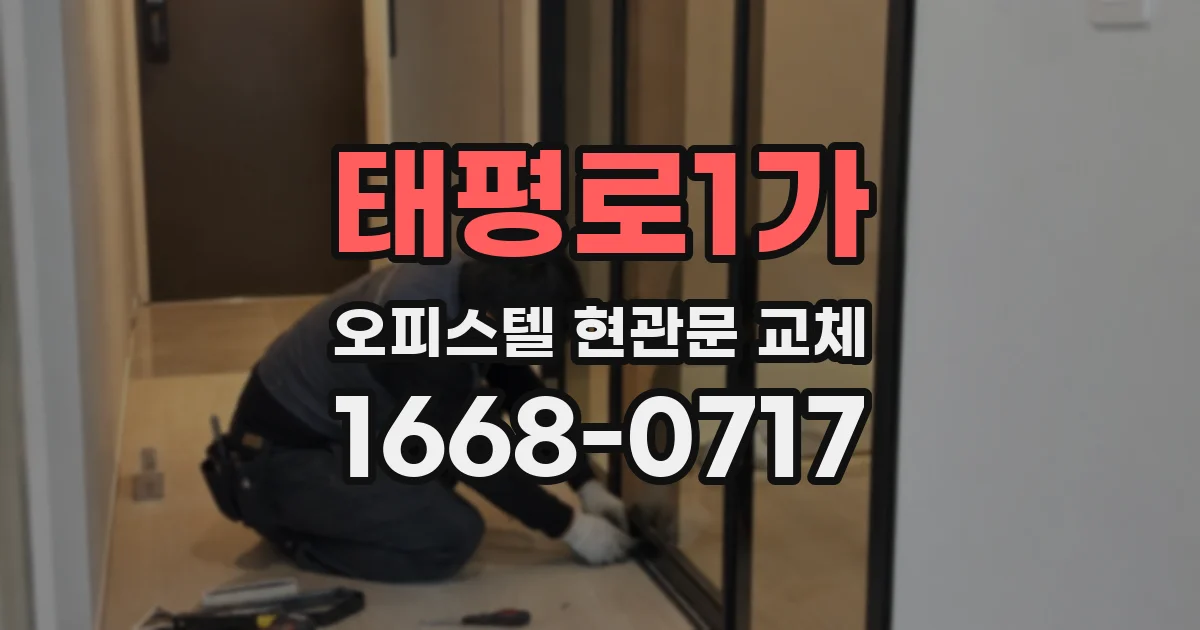 태평로1가 오피스텔 현관문 교체