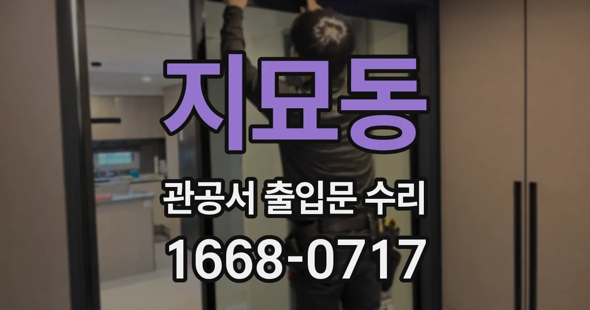 지묘동 관공서 출입문 수리