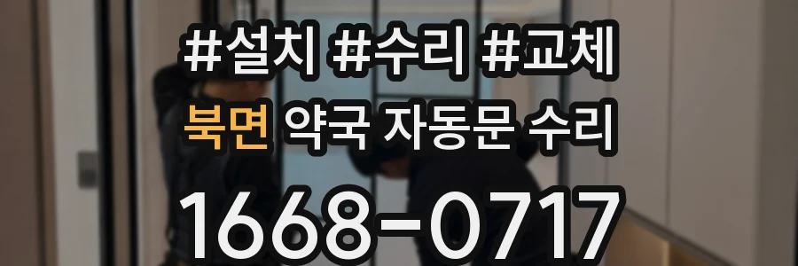 북면 약국 자동문 수리
