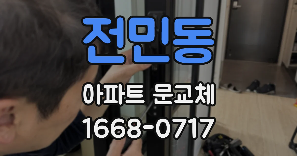 전민동 아파트 문교체