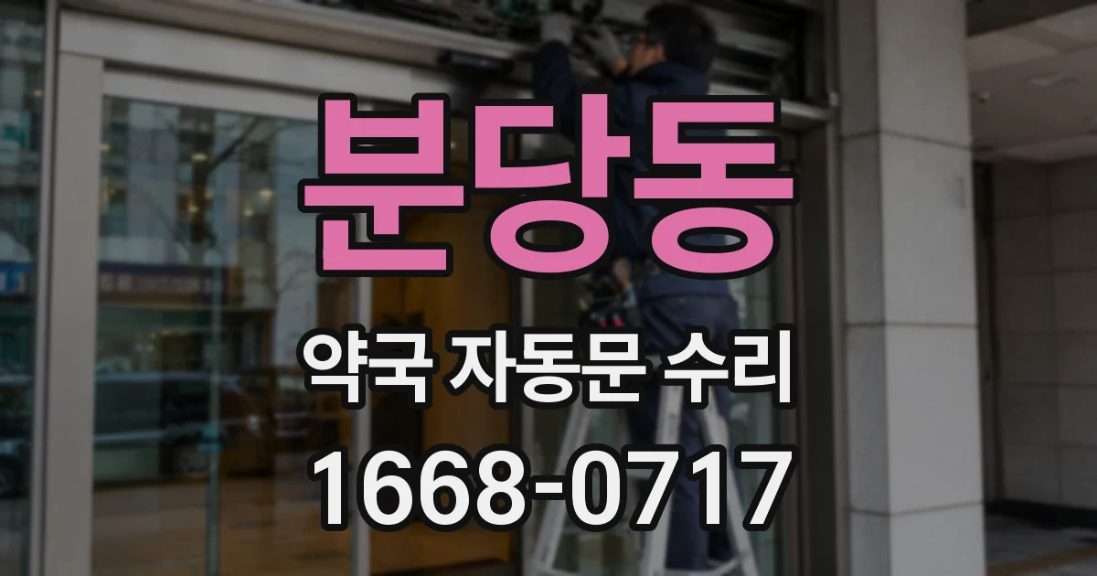 분당동 약국 자동문 수리