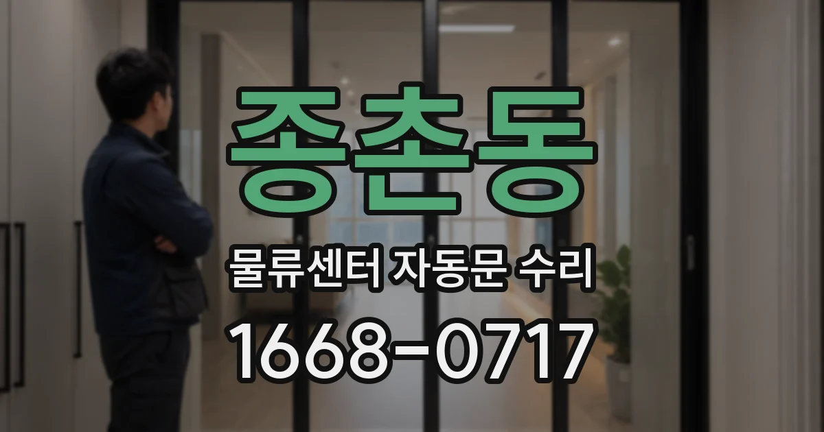 종촌동 물류센터 자동문 수리