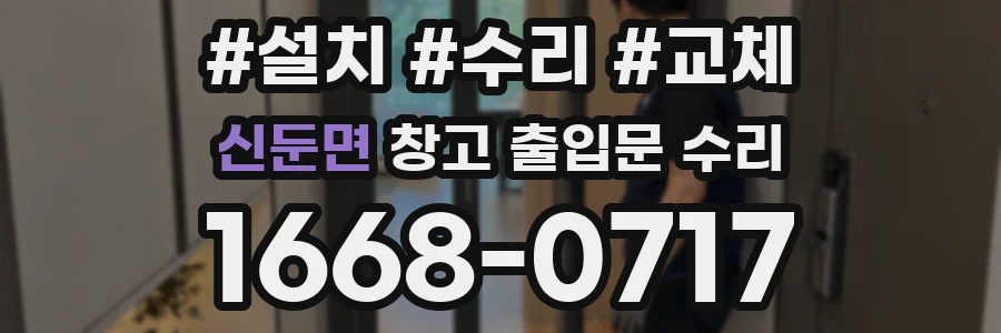 신둔면 창고 출입문 수리