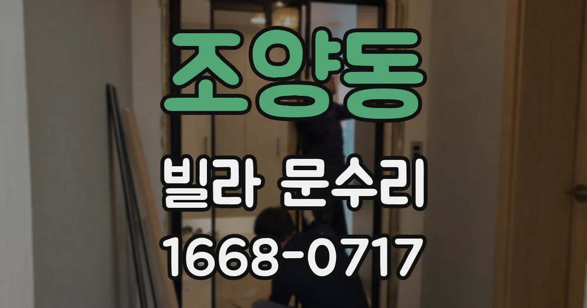 조양동 빌라 문수리
