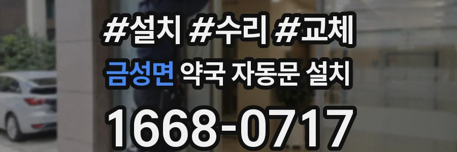 금성면 약국 자동문 설치