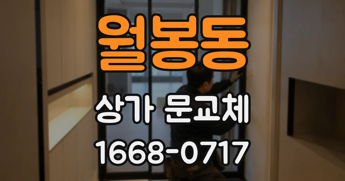 월봉동 상가 문교체