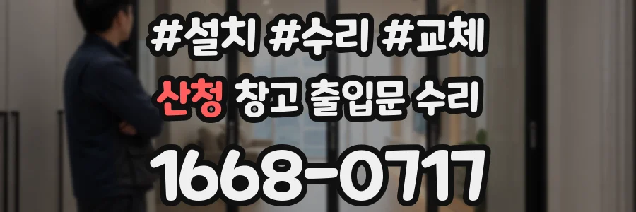 산청 창고 출입문 수리