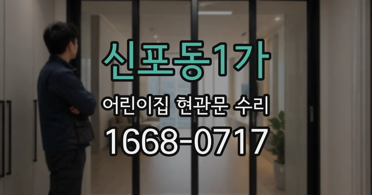 신포동1가 어린이집 현관문 수리