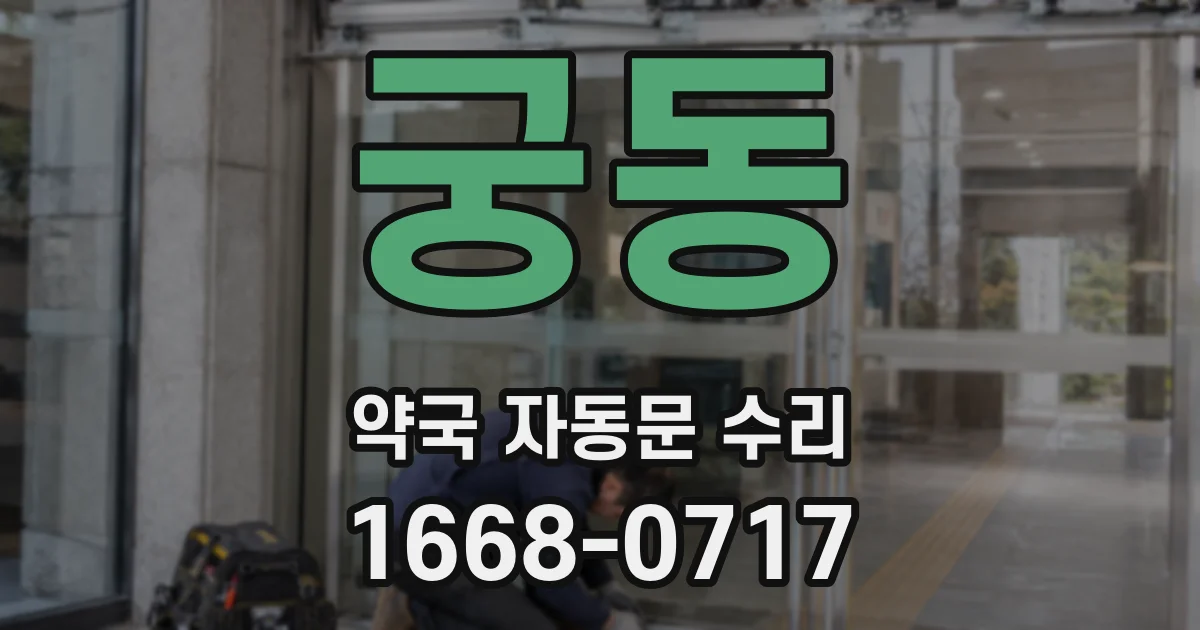 궁동 약국 자동문 수리