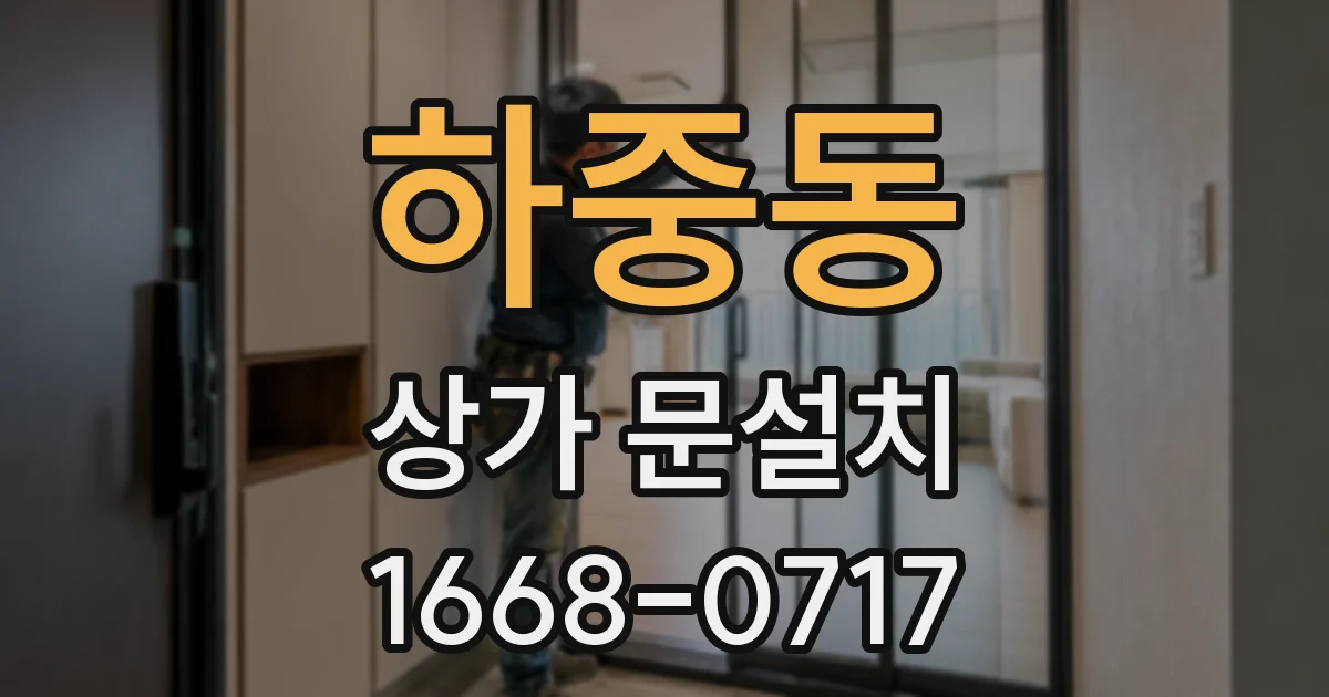 하중동 상가 문설치