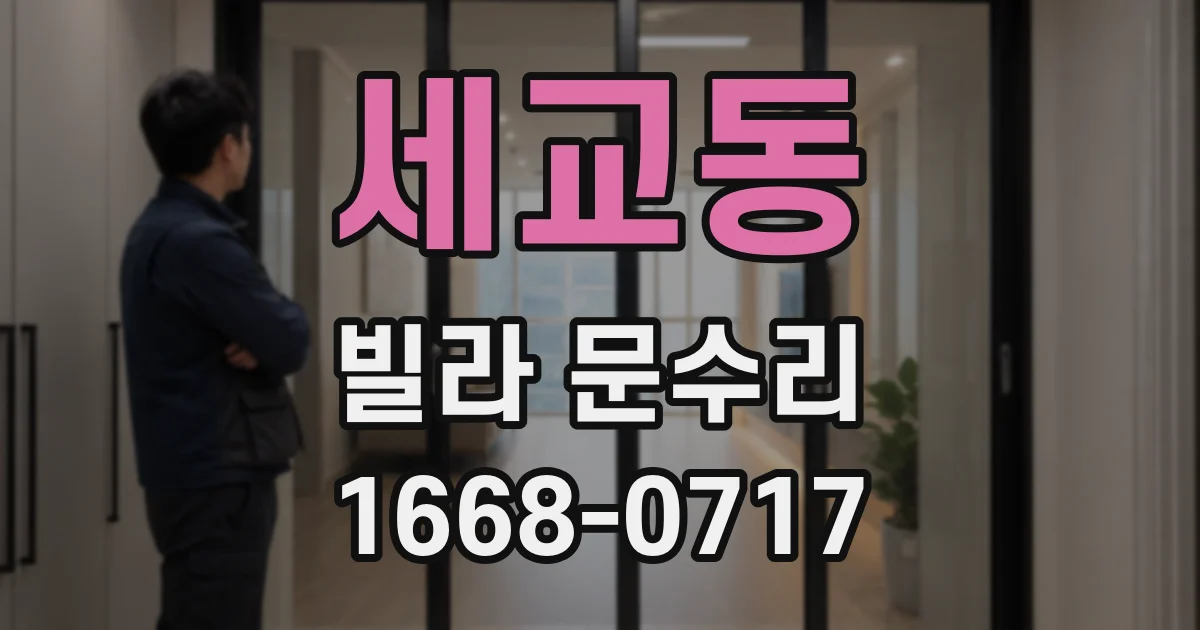세교동 빌라 문수리