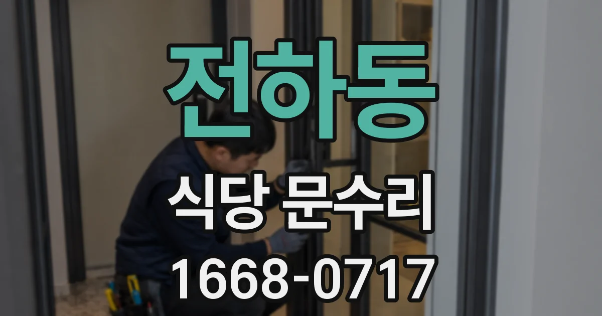 전하동 식당 문수리