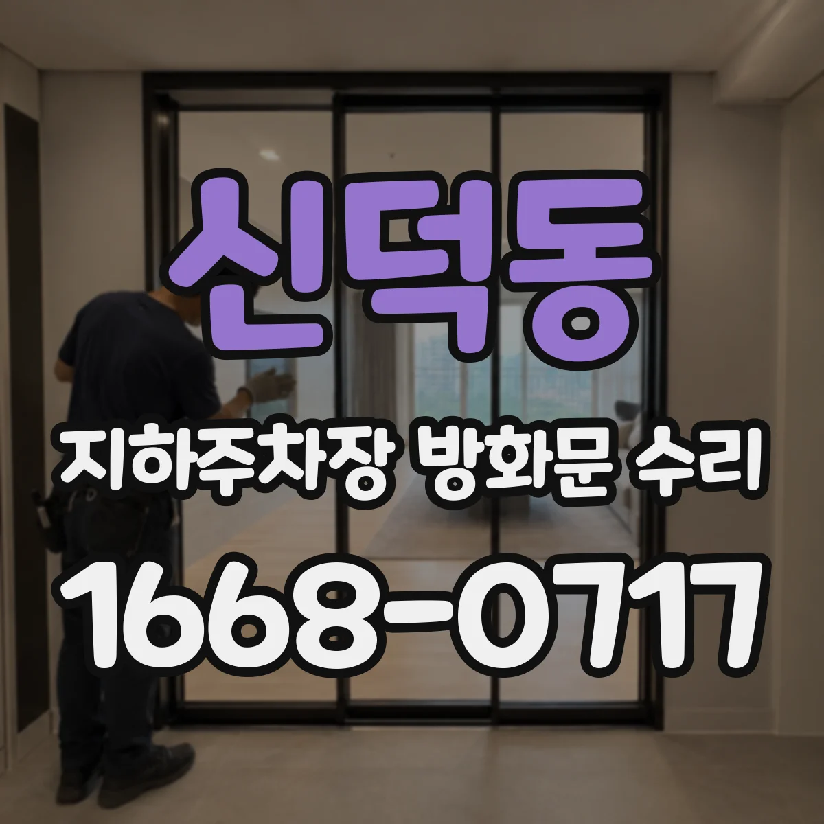 신덕동 지하주차장 방화문 수리