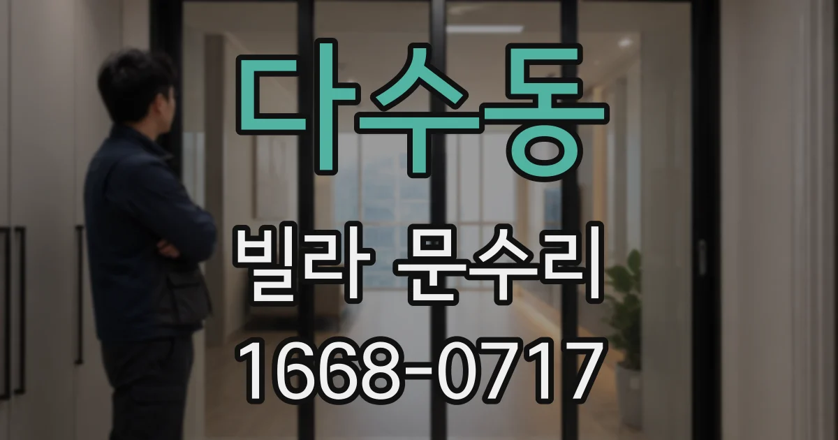 다수동 빌라 문수리