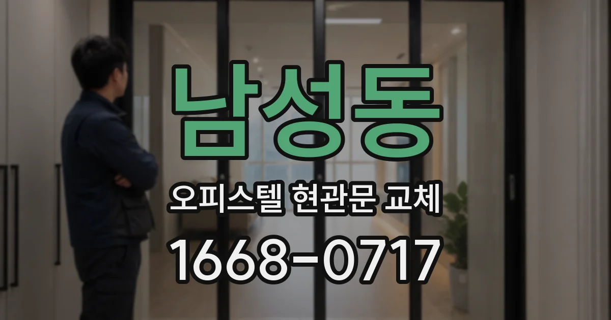 남성동 오피스텔 현관문 교체