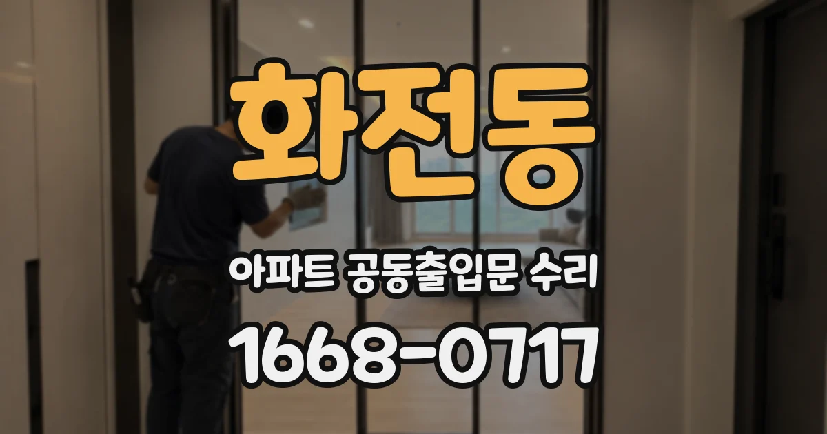 화전동 아파트 공동출입문 수리