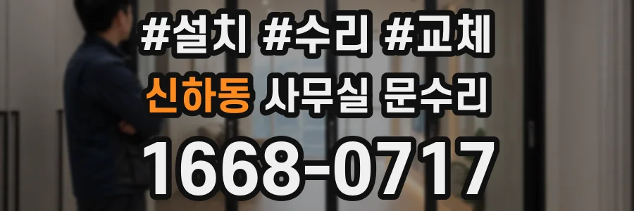 신하동 사무실 문수리