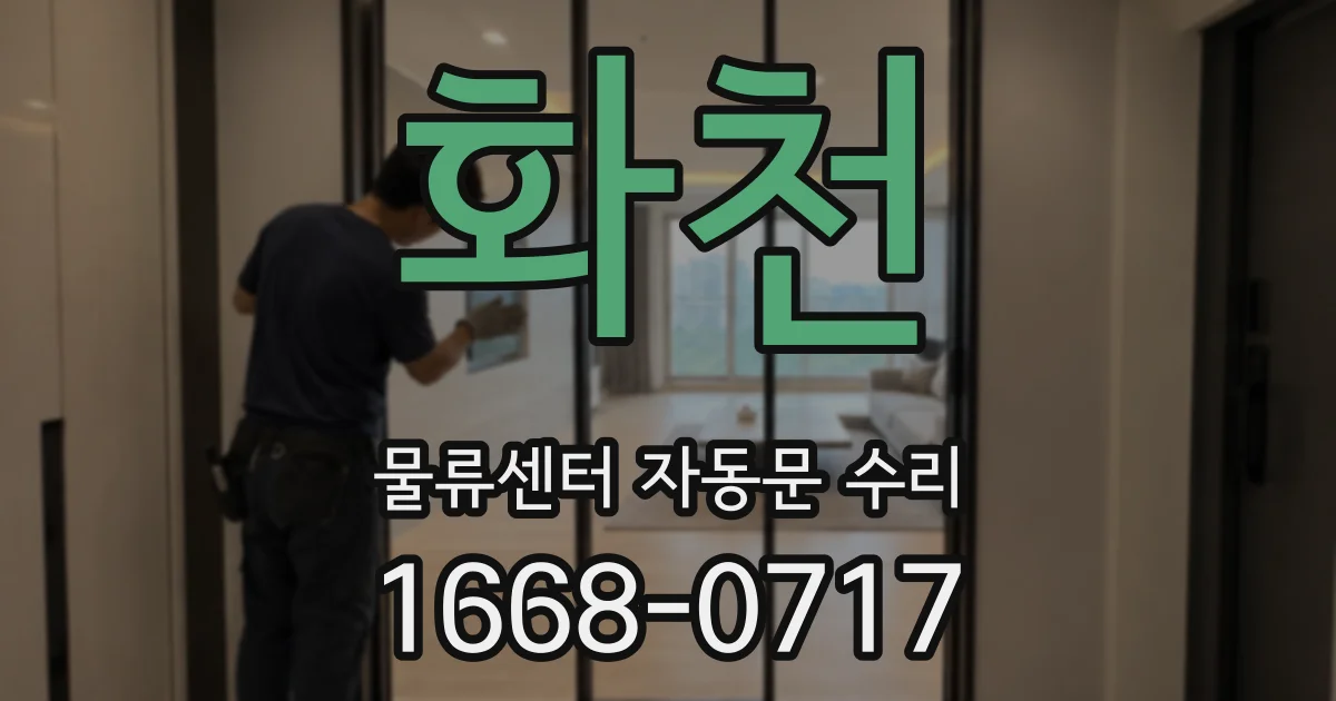 화천 물류센터 자동문 수리