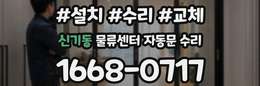 신기동 물류센터 자동문 수리