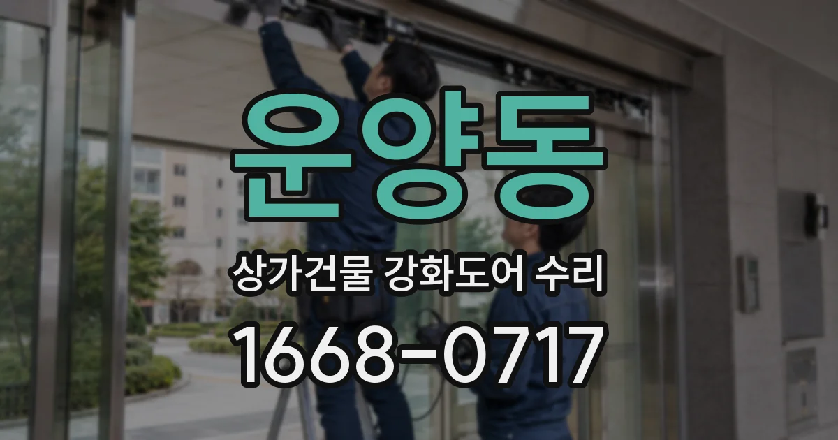 운양동 상가건물 강화도어 수리