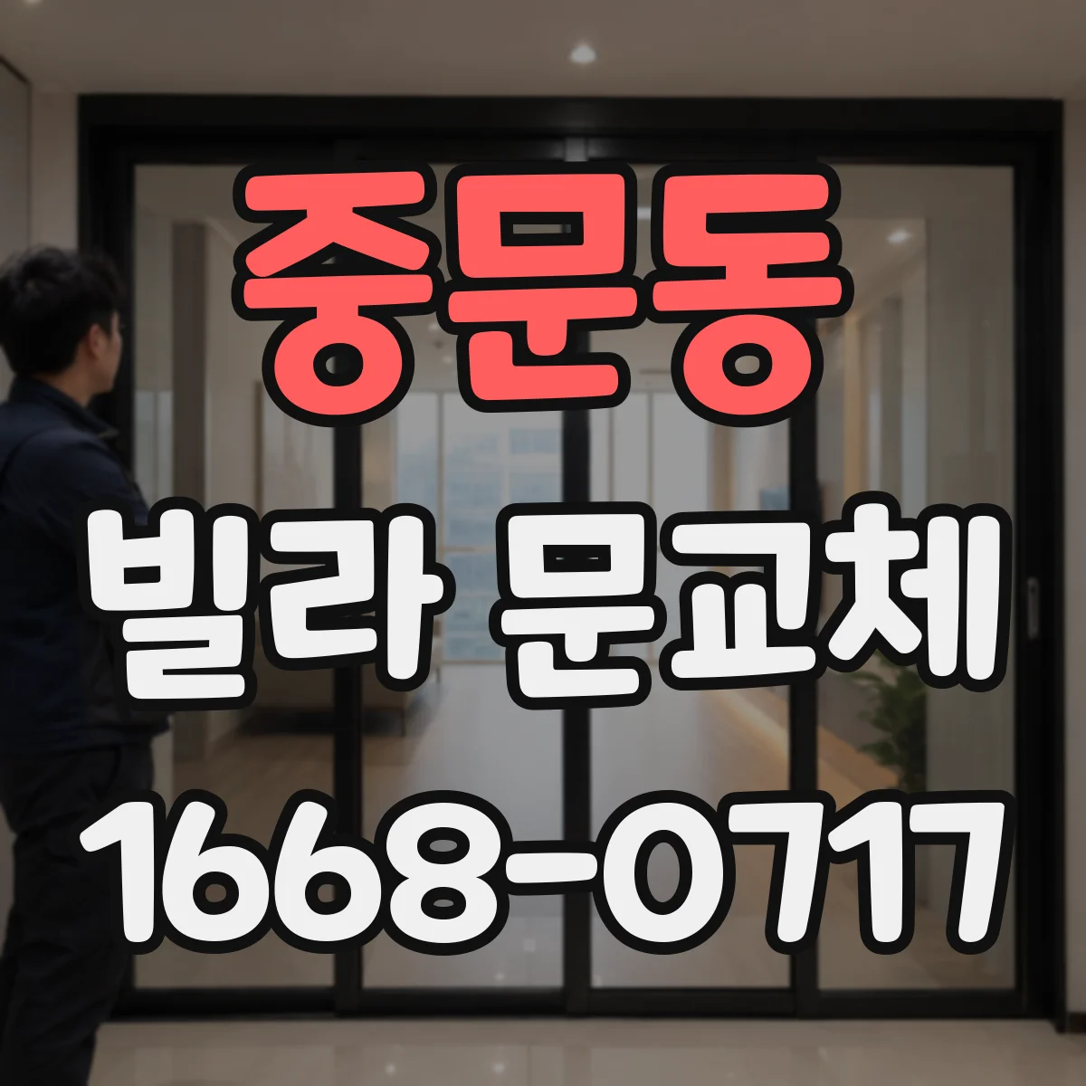 중문동 빌라 문교체