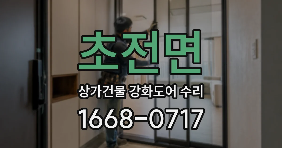 초전면 상가건물 강화도어 수리