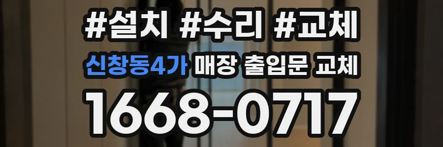 신창동4가 매장 출입문 교체